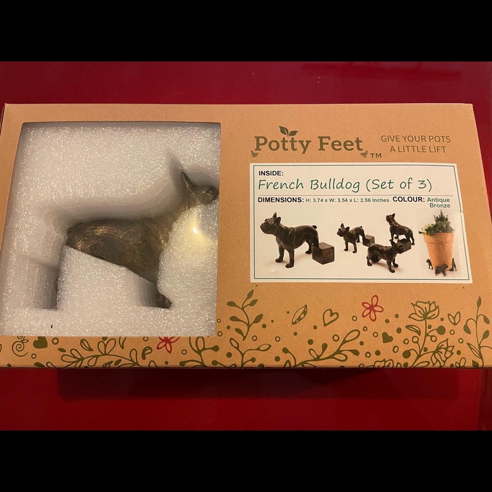 New Potty Feet - GIVE YOUR POTS A LITTLE LIFT
French Bulldog (Set of 3)